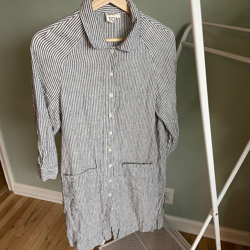 Beaton Linen Raglan Coat Dress